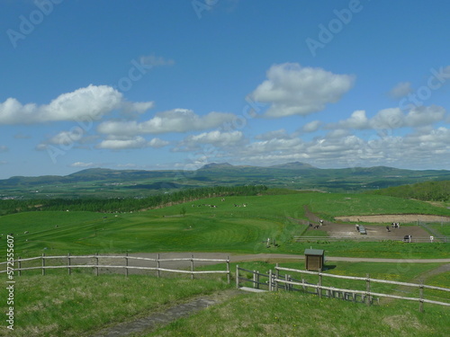 landscape with fence and sky