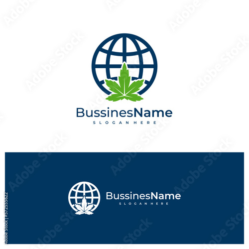World Cannabis logo vector template. Creative Cannabis logo design concepts