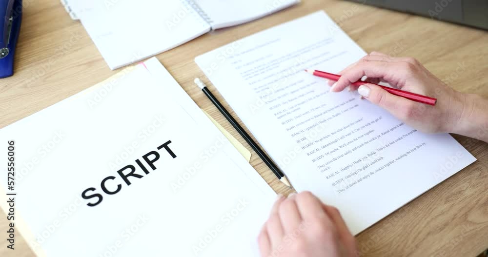 Screenwriter writes new script for theater and play Screenwriter writes new script for theater and play