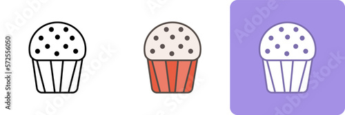 Easter Cake Icon Set features a collection of icons showcasing delicious cakes decorated with Easter-themed designs