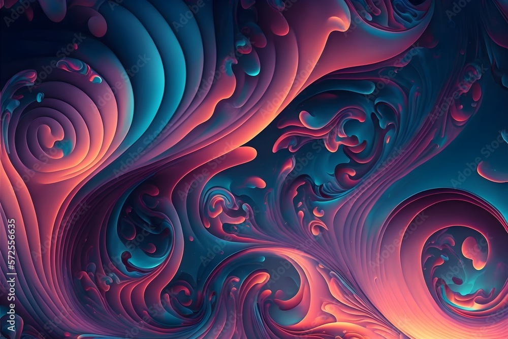 Colorful Abstract gradient seamless design pattern. liquid fluid art with swirl and waves. Generative AI Colorful Abstract gradient seamless design pattern. liquid fluid art with swirl and waves. Generative AI