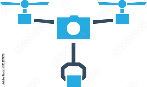 drone delivery vector icon
