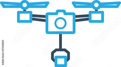 drone delivery vector icon 