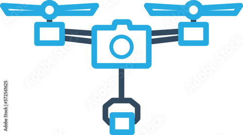drone delivery vector icon
