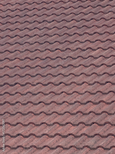 Red roof tiles pattern surface for background.