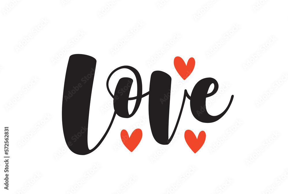 Love. Hand drawn typography word. Love with doodle heart. Print for tee, t-shirt, card, poster. Modern typography calligraphy script love text. Vector valentine day illustration. Love. Hand drawn typography word. Love with doodle heart. Print for tee, t-shirt, card, poster. Modern typography calligraphy script love text. Vector valentine day illustration.