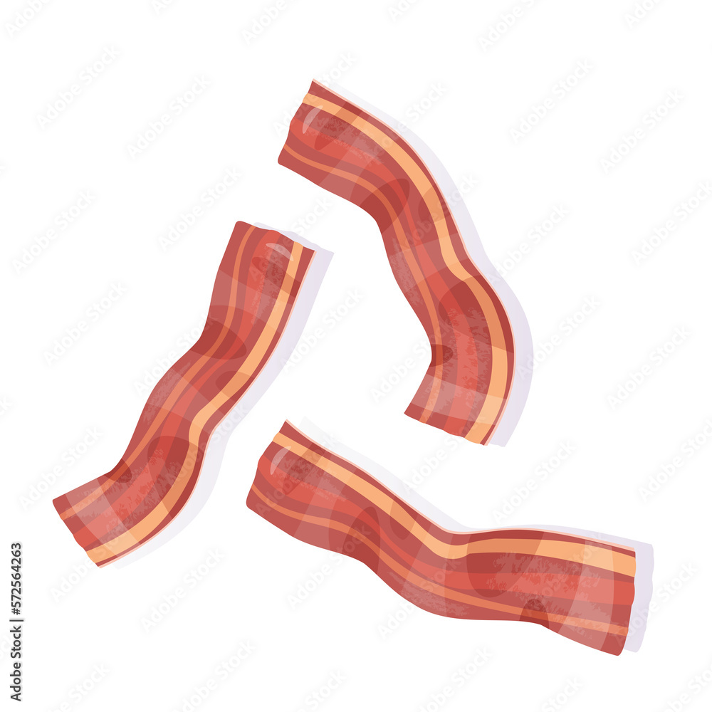 bacon fried isolated bacon fried isolated