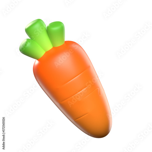 3d vegetable carrots