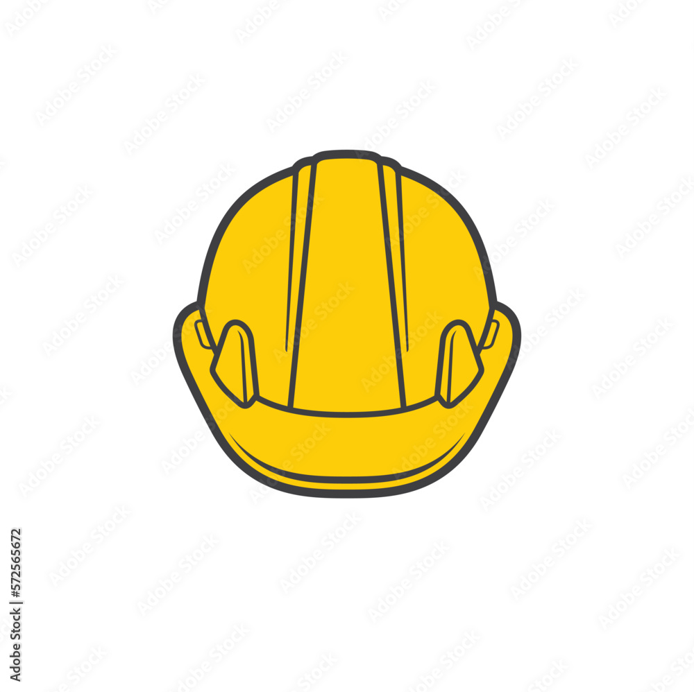 illustration of hard hat, head protection at work. illustration of hard hat, head protection at work.