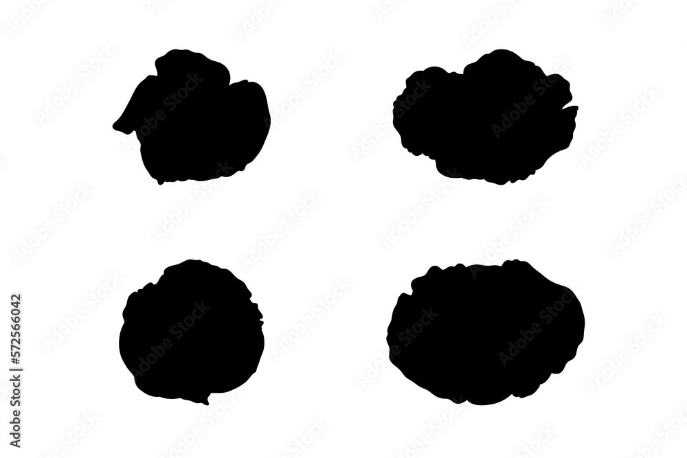 Set of silhouettes of cabbage vector design Set of silhouettes of cabbage vector design