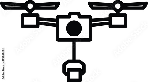 drone delivery vector icon
