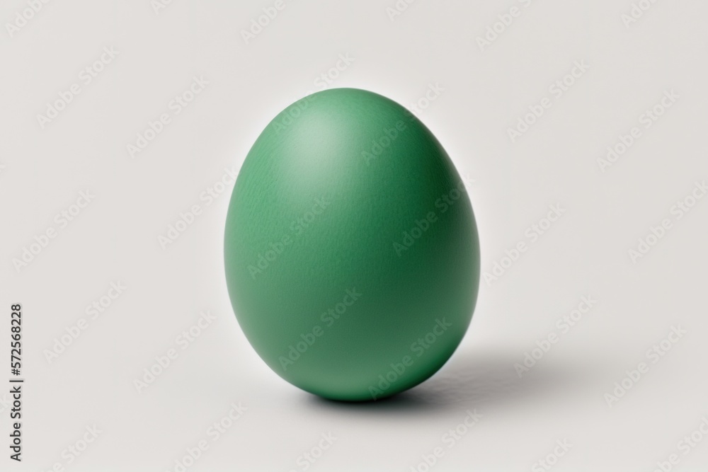 Green easter egg on a white background created with Generative AI technology
Green easter egg on a white background created with Generative AI technology