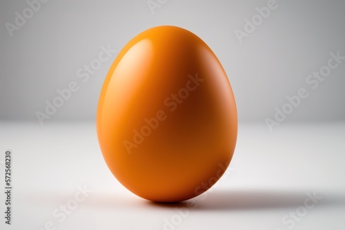 Orange easter egg created with Generative AI technology 