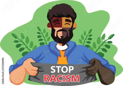 Black Lives Matter, BLM, No Racism, Statement. Young African Americans: man and woman against racism. Black citizens are fighting for equality. 