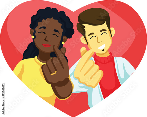 Black Lives Matter, BLM, No Racism, Statement. Young African Americans: man and woman against racism. Black citizens are fighting for equality. 