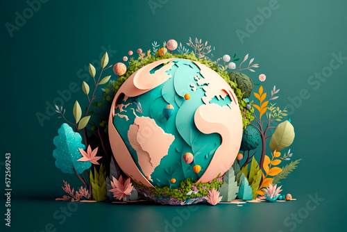 World environment and earth day concept with globe 