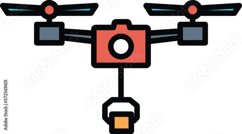 drone delivery vector icon