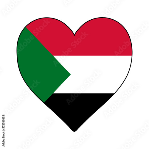 Sudan Heart Shape Flag. Love Sudan. Visit Sudan. Northern Africa. African Union. Vector Illustration Graphic Design. Free Download Sudan Heart Shape Flag. Love Sudan. Visit Sudan. Northern Africa. African Union. Vector Illustration Graphic Design. - GFXLoad