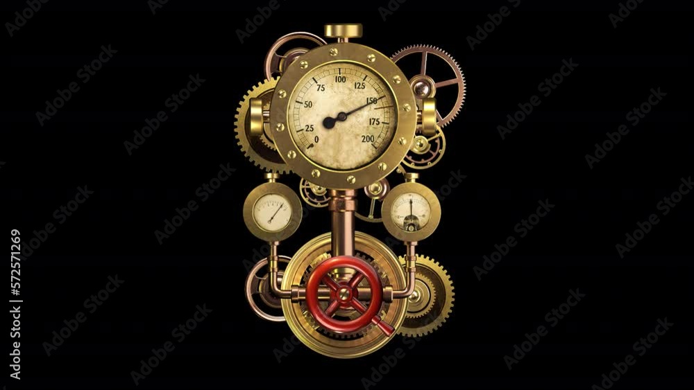 Steampunk mechanism with sensors Steampunk mechanism with sensors
