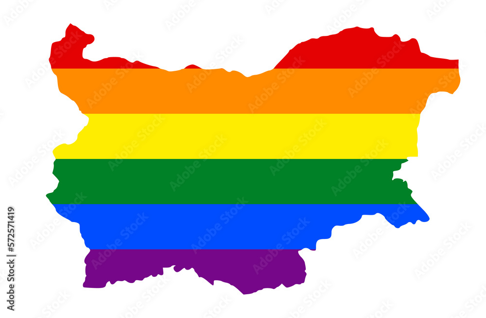 LGBT flag map of the Bulgaria. PNG rainbow map of the Bulgaria in colors of LGBT (lesbian, gay, bisexual, and transgender) pride flag. LGBT flag map of the Bulgaria. PNG rainbow map of the Bulgaria in colors of LGBT (lesbian, gay, bisexual, and transgender) pride flag.