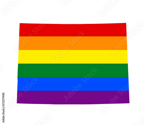 LGBT flag map of the Colorado. PNG rainbow map of the Colorado in colors of LGBT  lesbian  gay  bisexual  and transgender  pride flag.