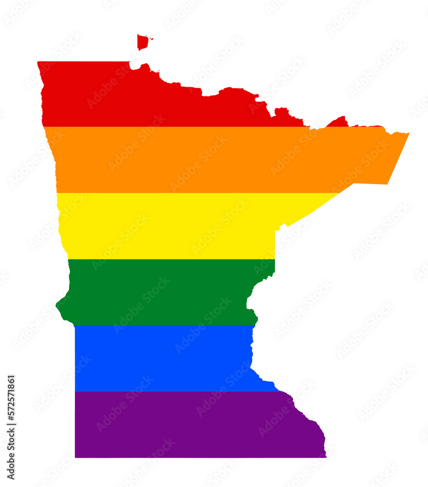 LGBT flag map of the Minnesota. PNG rainbow map of the Minnesota in colors of LGBT (lesbian, gay, bisexual, and transgender) pride flag. LGBT flag map of the Minnesota. PNG rainbow map of the Minnesota in colors of LGBT (lesbian, gay, bisexual, and transgender) pride flag.