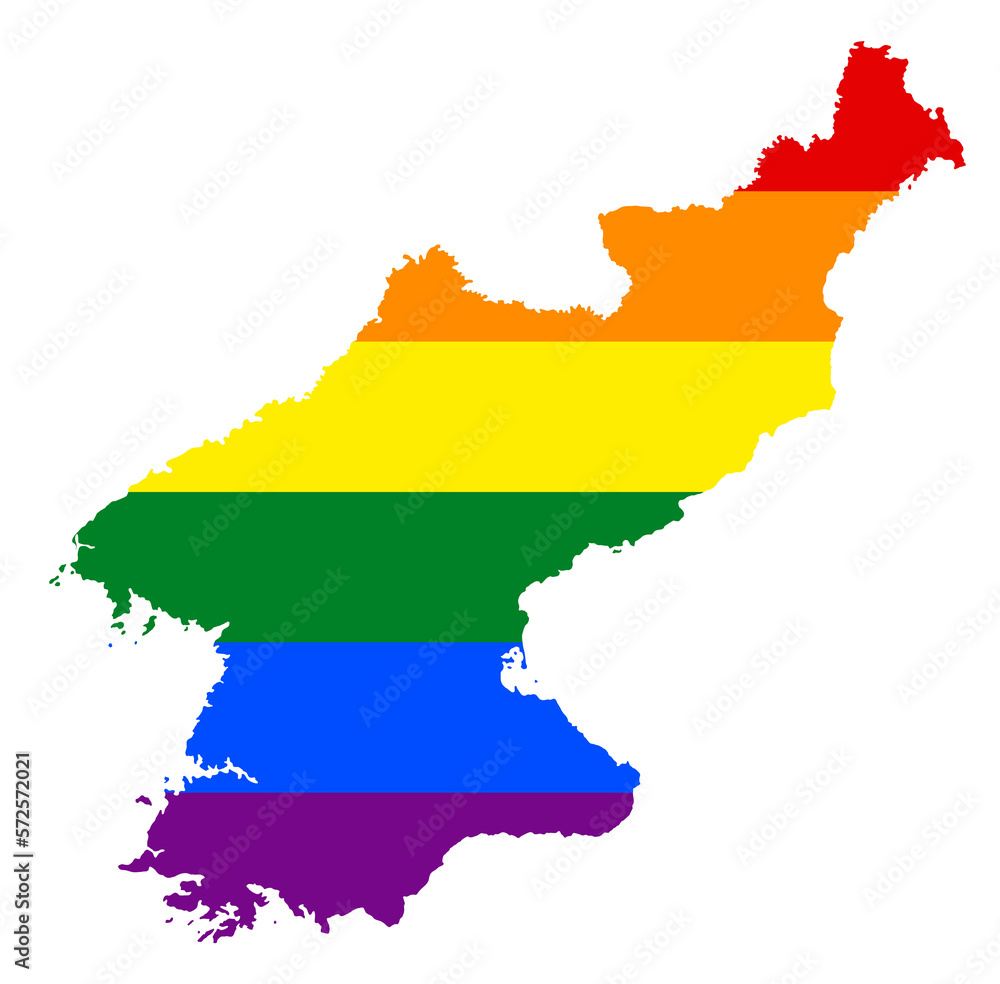 LGBT flag map of the North Korea. PNG rainbow map of the North Korea in colors of LGBT (lesbian, gay, bisexual, and transgender) pride flag. LGBT flag map of the North Korea. PNG rainbow map of the North Korea in colors of LGBT (lesbian, gay, bisexual, and transgender) pride flag.