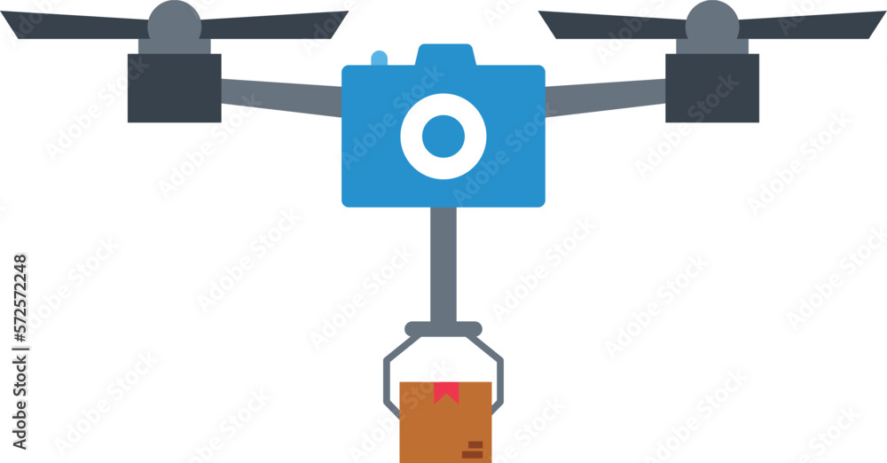 drone delivery vector icon drone delivery vector icon