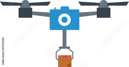 drone delivery vector icon