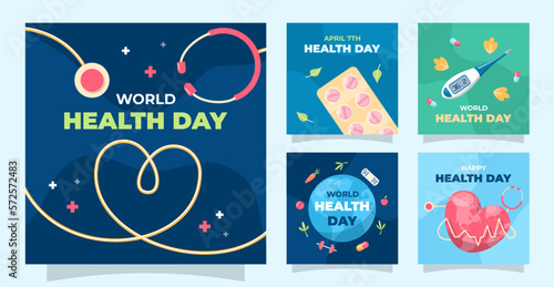 Colección de post del día mundial de la salud 