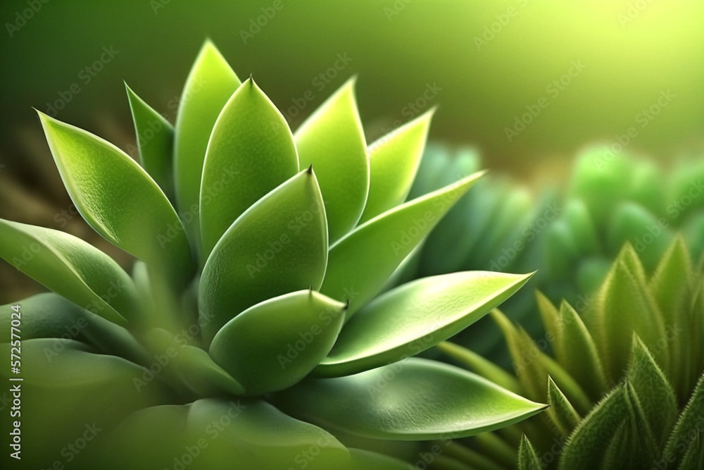 grüne leuchtende Pflanze, generative AI grüne leuchtende Pflanze, generative AI