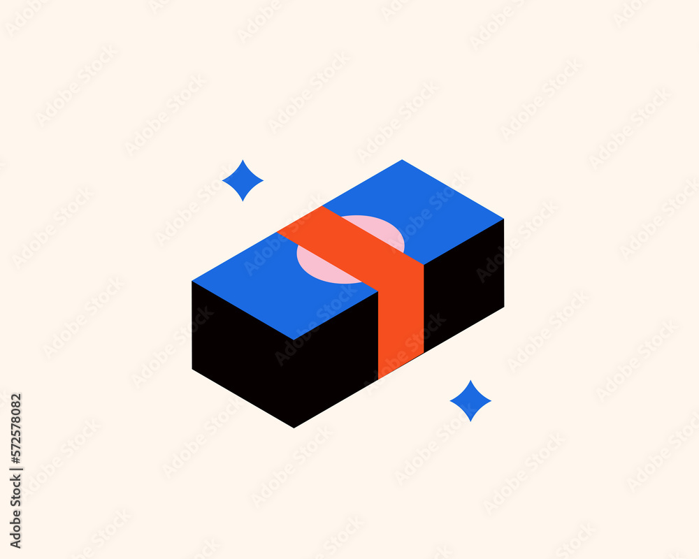 Geometric cash illustration. Vector money icon in flat design art.
Geometric cash illustration. Vector money icon in flat design art.