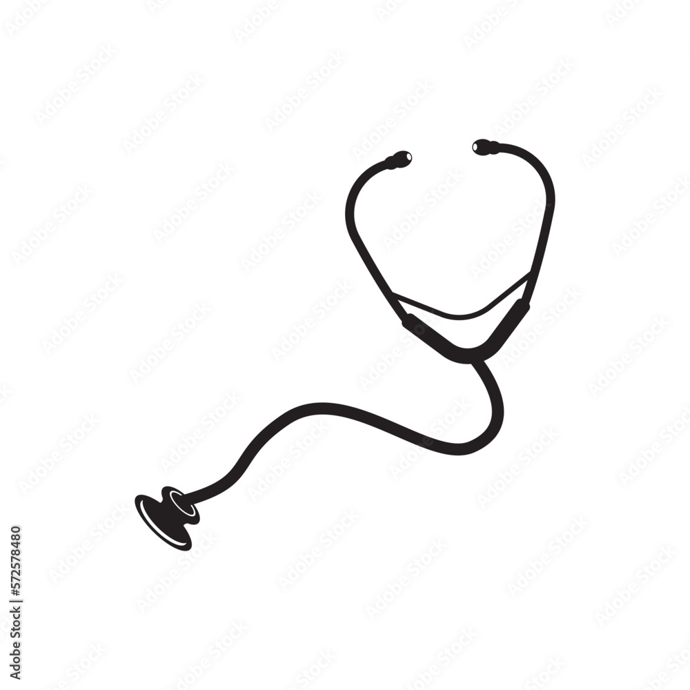 Doctor equipment simple stethoscope icon,illustration design template Doctor equipment simple stethoscope icon,illustration design template
