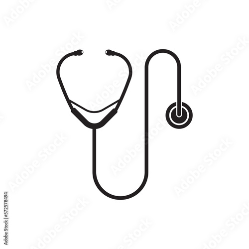 Doctor equipment simple stethoscope icon,illustration design template