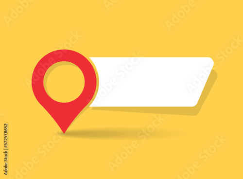 Map pin icon in flat style. Pointer destination vector illustration on isolated background. Gps navigation sign business concept.