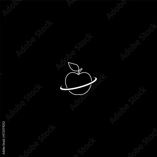 Apple logo icon isolated on dark background