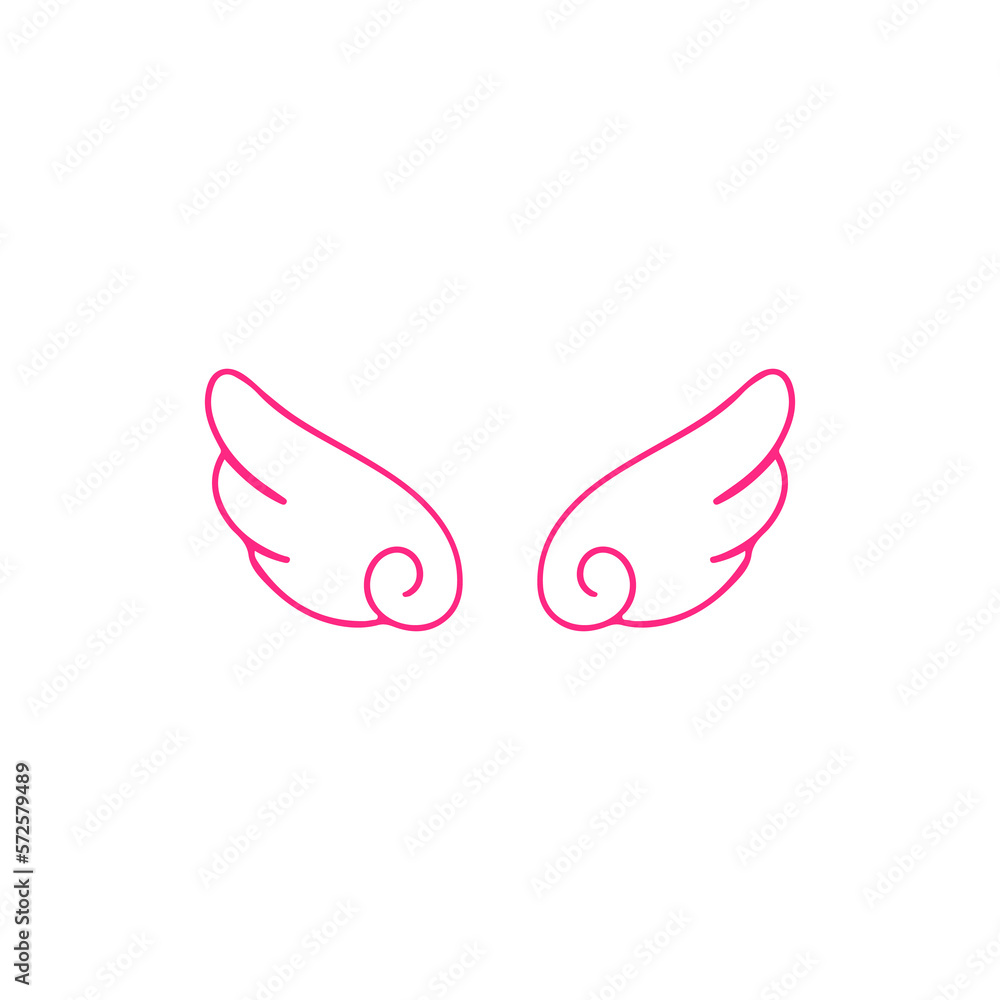 vector illustration of two cute wings vector illustration of two cute wings