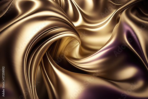 abstract background luxury cloth or liquid wave or wavy folds of grunge silk texture satin velvet material or luxurious background.Generative AI