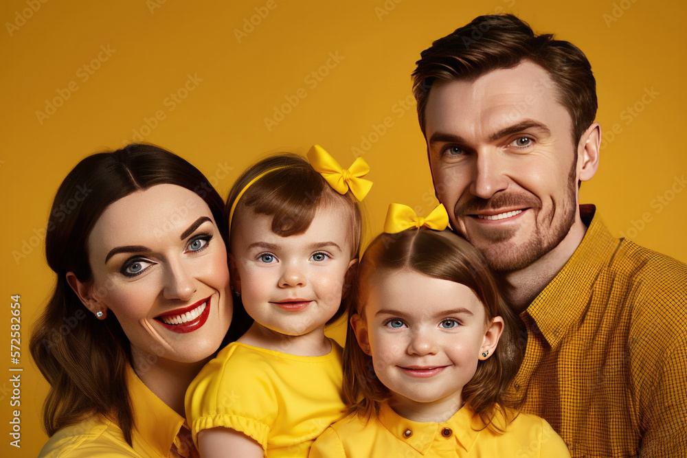 Happy Family Portrait Photography made with generative ai Happy Family Portrait Photography made with generative ai