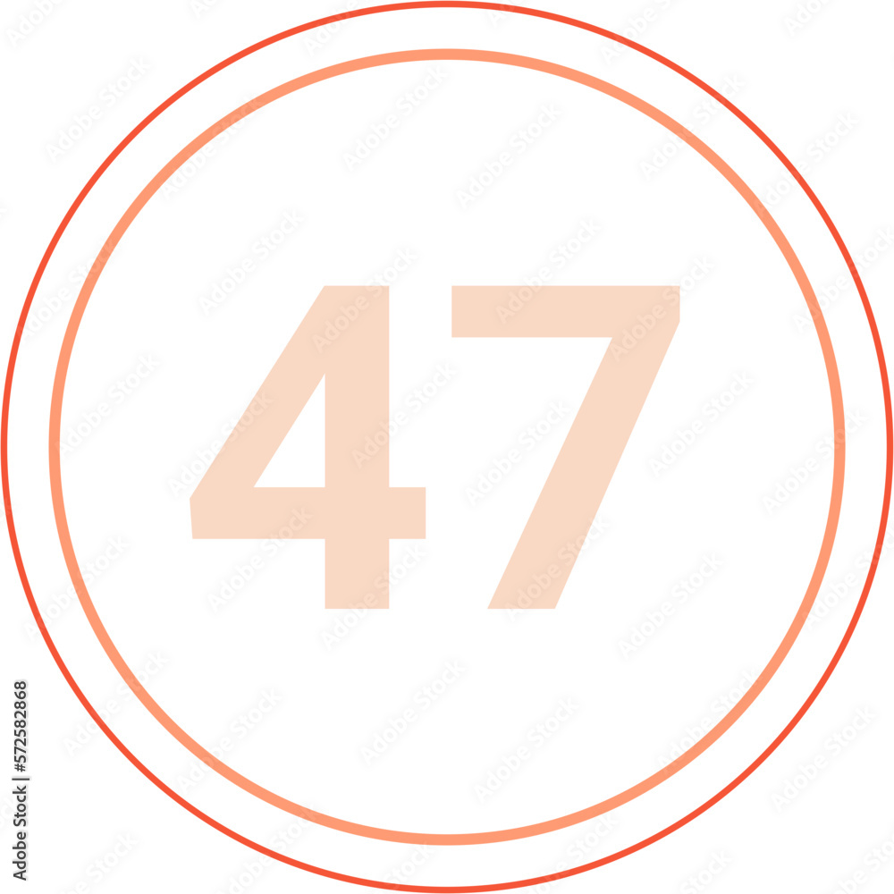 Fototapeta premium Number 47 Circle