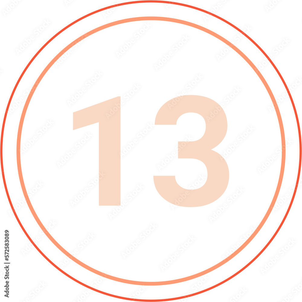 Number 13 Circle Number 13 Circle