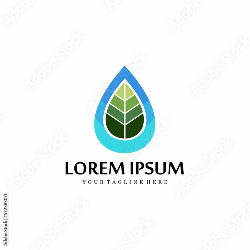 logo daun dan air