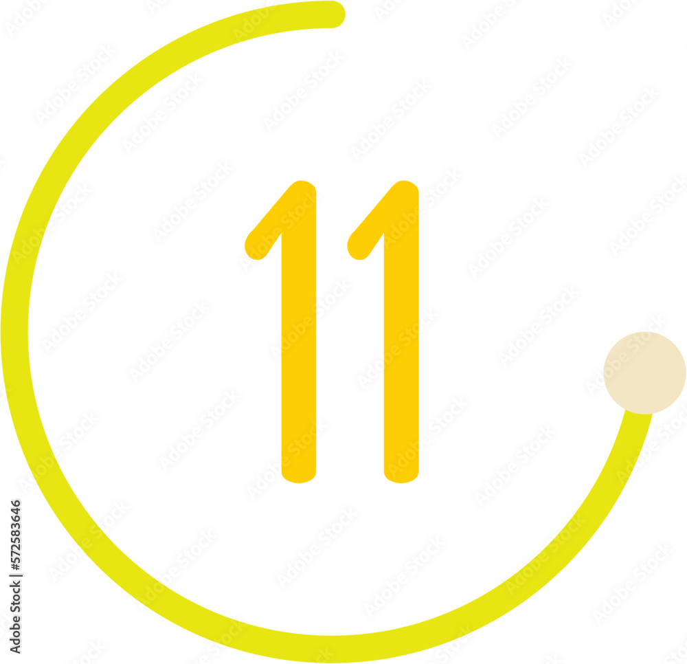 Number 11 Circle Stock Vector | Adobe Stock