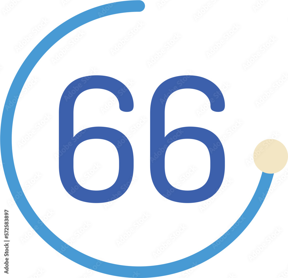Number 66 Circle Number 66 Circle