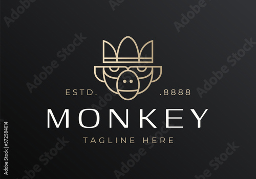 Luxury Monkey King Logo Design Template