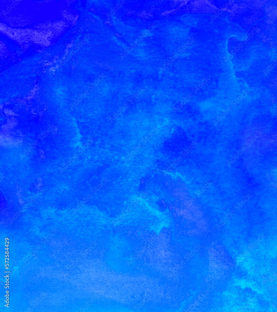 hand drawn watercolor blue background with texture for your design