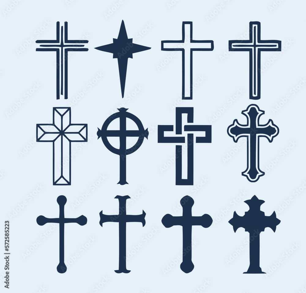 THESE HIGH QUALITY CROSS VECTOR FOR USING VARIOUS TYPES OF DESIGN WORKS LIKE T-SHIRT, LOGO, TATTOO AND HOME WALL DESIGN