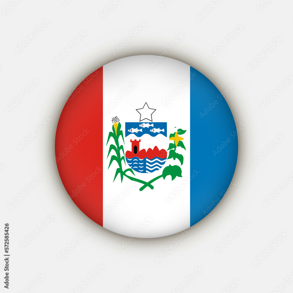 Obraz premium Alagoas Flag, state of Brazil. Vector Illustration.