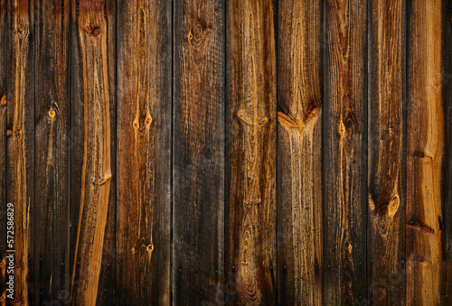 Wall of old pine boards