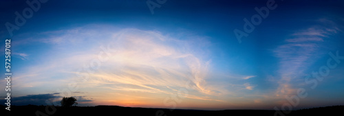 Sky panorama after sunset